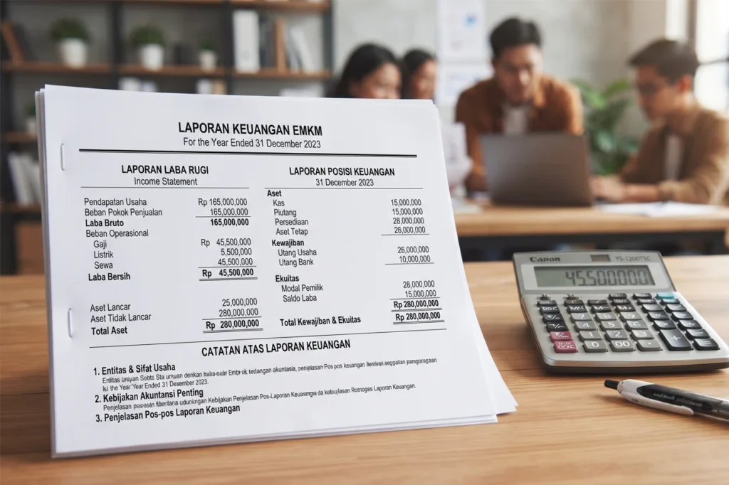 format laporan keuangan emkm